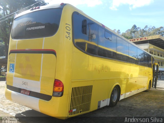 Viação Itapemirim 5401 na cidade de Inhapim, Minas Gerais, Brasil, por Anderson Silva. ID da foto: 3491242.