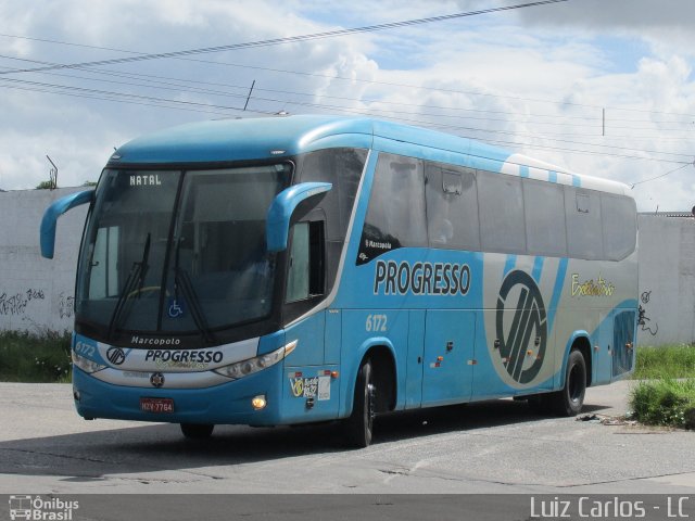 Auto Viação Progresso 6172 na cidade de Recife, Pernambuco, Brasil, por Luiz Carlos de Santana. ID da foto: 3493990.