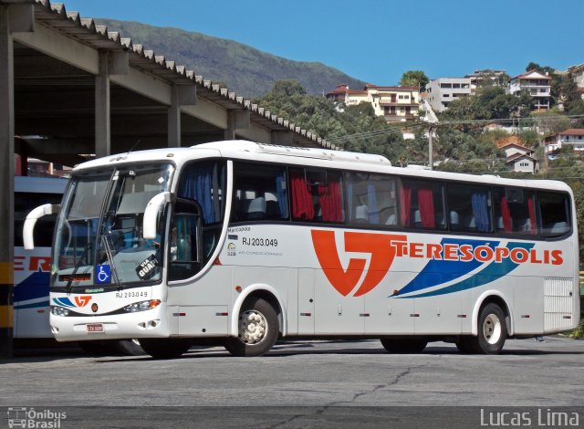 Viação Teresópolis RJ 203.049 na cidade de Teresópolis, Rio de Janeiro, Brasil, por Lucas Lima. ID da foto: 3496534.