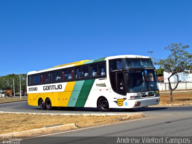 Empresa Gontijo de Transportes 15590 na cidade de Pirapora, Minas Gerais, Brasil, por Andrew Campos. ID da foto: 3496849.