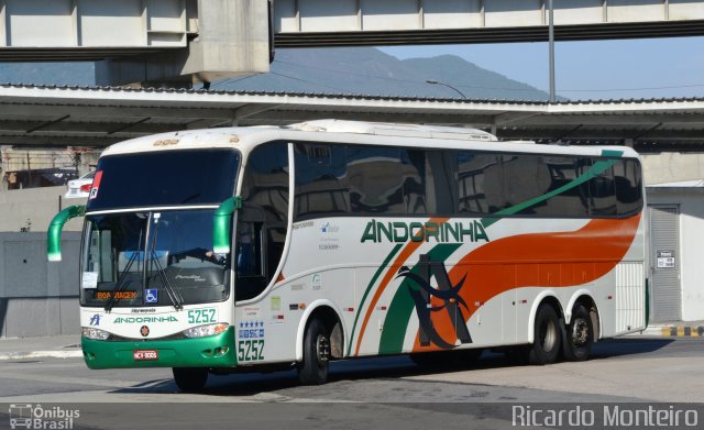 Empresa de Transportes Andorinha 5252 na cidade de Rio de Janeiro, Rio de Janeiro, Brasil, por Ricardo Silva Monteiro. ID da foto: 3496786.