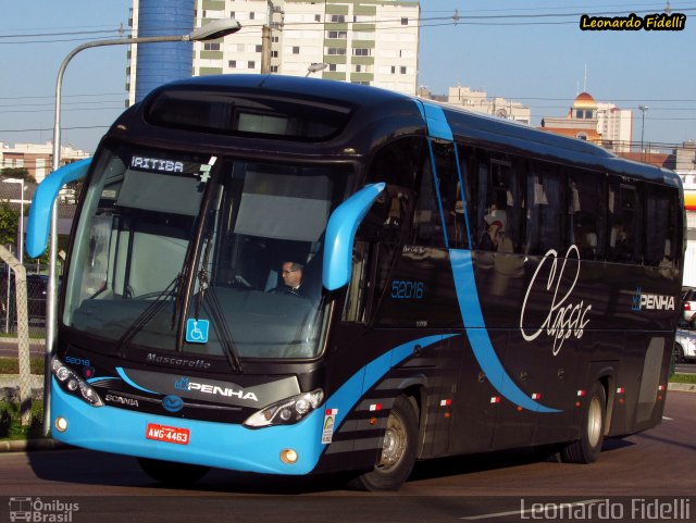 Empresa de Ônibus Nossa Senhora da Penha 52016 na cidade de Curitiba, Paraná, Brasil, por Leonardo Fidelli. ID da foto: 3497377.