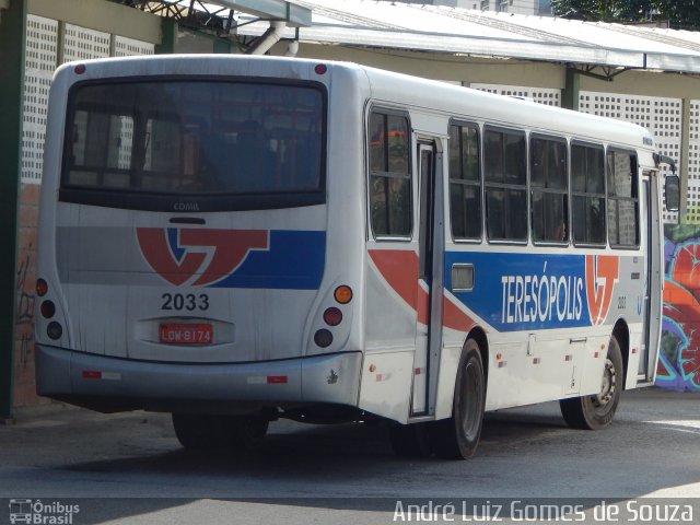 Viação Teresópolis 2033 na cidade de Teresópolis, Rio de Janeiro, Brasil, por André Luiz Gomes de Souza. ID da foto: 3500007.