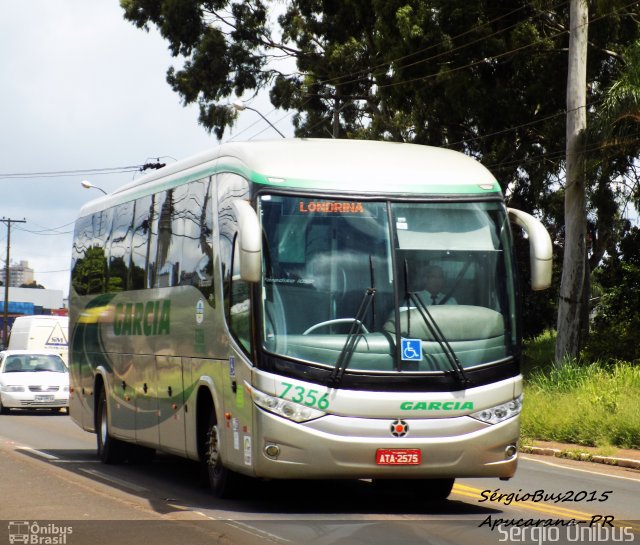 Viação Garcia 7356 na cidade de Apucarana, Paraná, Brasil, por Sérgio de Sousa Elias. ID da foto: 3500011.