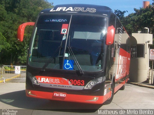 Lirabus 13063 na cidade de São Paulo, São Paulo, Brasil, por Matheus de Melo Bento. Número da foto: #3499351.