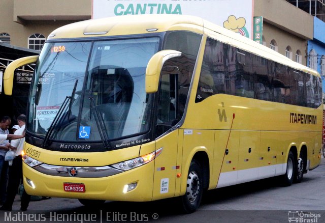 Viação Itapemirim 60581 na cidade de Inhapim, Minas Gerais, Brasil, por Matheus Henrique. Número da foto: #3499529.