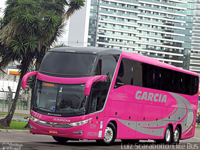 Viação Garcia 7219 na cidade de Curitiba, Paraná, Brasil, por Luiz Scarabotto . ID da foto: 3502142.