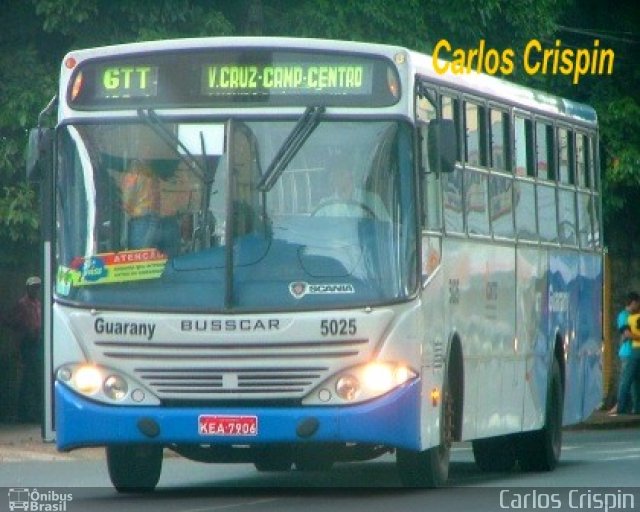 Guarany Transportes e Turismo 5025 na cidade de Goiânia, Goiás, Brasil, por Carlos Júnior. ID da foto: 3501943.