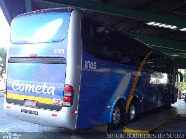 Viação Cometa 8105 na cidade de Resende, Rio de Janeiro, Brasil, por Sergio Rodrigues de Souza. ID da foto: 3500887.