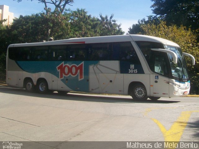 Auto Viação 1001 3015 na cidade de São Paulo, São Paulo, Brasil, por Matheus de Melo Bento. Número da foto: #3500263.