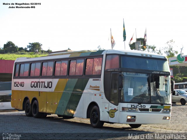 Empresa Gontijo de Transportes 15240 na cidade de João Monlevade, Minas Gerais, Brasil, por Mairo de Magalhães. ID da foto: 3502890.