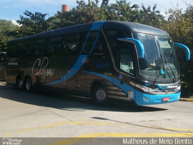 Empresa de Ônibus Nossa Senhora da Penha 53017 na cidade de São Paulo, São Paulo, Brasil, por Matheus de Melo Bento. Número da foto: #3503416.