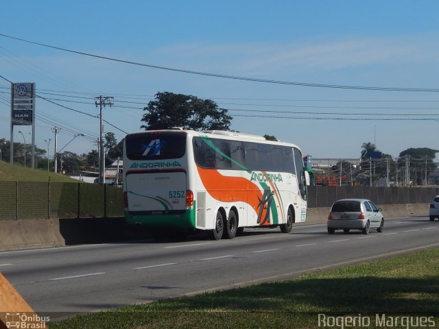 Empresa de Transportes Andorinha 5252 na cidade de Taubaté, São Paulo, Brasil, por Rogerio Marques. ID da foto: 3503967.