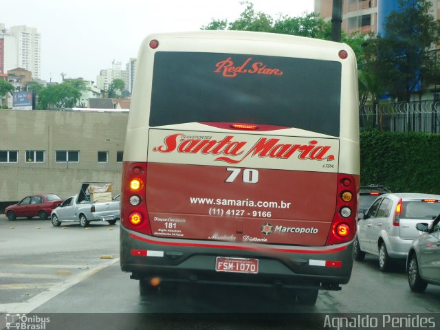 Santa Maria Fretamento e Turismo > Transportes Santa Maria(SP) 70 na cidade de São Bernardo do Campo, São Paulo, Brasil, por Agnaldo Penides. Número da foto: #3503541.