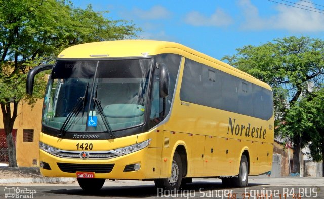 Viação Nordeste 1420 na cidade de Natal, Rio Grande do Norte, Brasil, por Rodrigo S. G Busólogo do Brasil. Número da foto: #3504149.