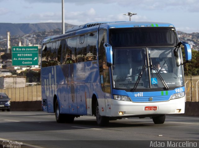 UTIL - União Transporte Interestadual de Luxo 9821 na cidade de Belo Horizonte, Minas Gerais, Brasil, por Adão Raimundo Marcelino. Número da foto: #3505914.