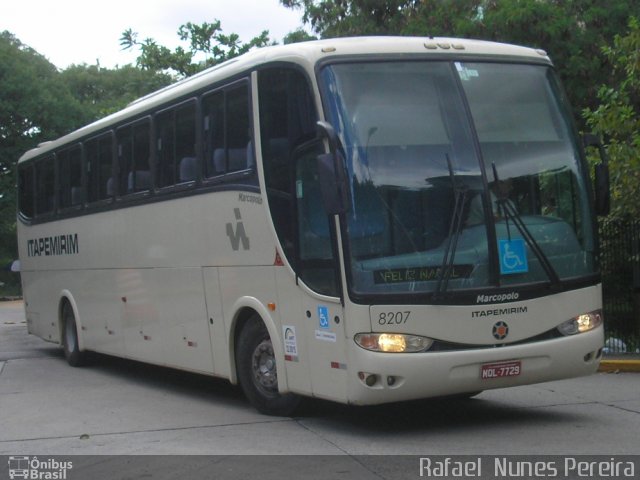 Viação Itapemirim 8207 na cidade de São Paulo, São Paulo, Brasil, por Rafael Nunes Pereira. ID da foto: 3506038.