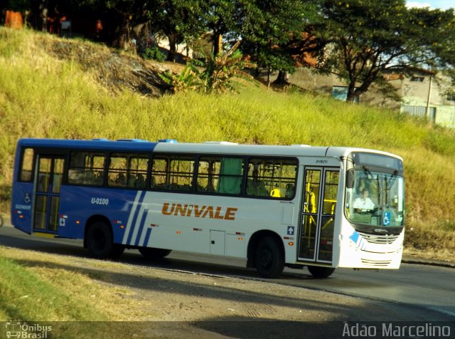 Univale Transportes U-0100 na cidade de Belo Horizonte, Minas Gerais, Brasil, por Adão Raimundo Marcelino. Número da foto: #3505825.