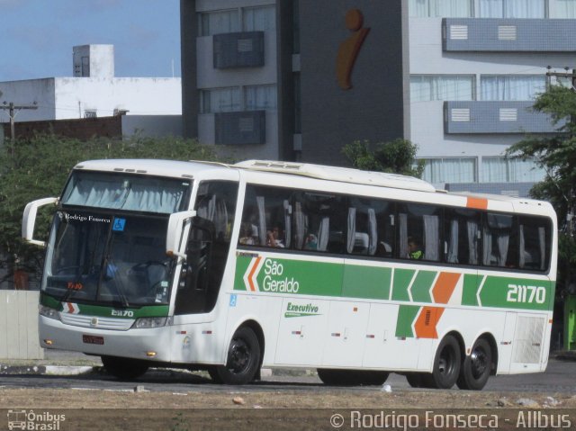 Cia. São Geraldo de Viação 21170 na cidade de Caruaru, Pernambuco, Brasil, por Rodrigo Fonseca. ID da foto: 3504932.