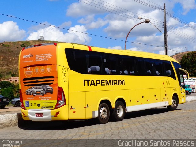 Viação Itapemirim 60805 na cidade de Coronel Fabriciano, Minas Gerais, Brasil, por Graciliano Santos Passos. ID da foto: 3507628.