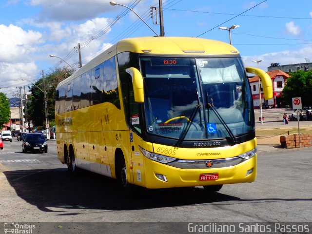 Viação Itapemirim 60805 na cidade de Coronel Fabriciano, Minas Gerais, Brasil, por Graciliano Santos Passos. ID da foto: 3507740.