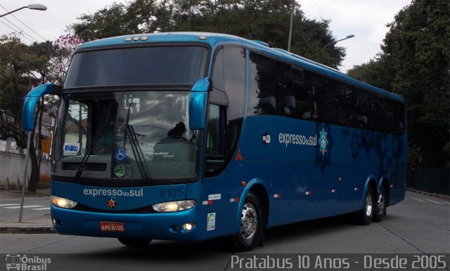 Expresso do Sul 8105 na cidade de São Paulo, São Paulo, Brasil, por Cristiano Soares da Silva. Número da foto: #3508045.