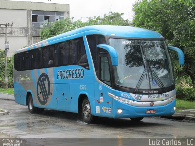 Auto Viação Progresso 6570 na cidade de Recife, Pernambuco, Brasil, por Luiz Carlos de Santana. ID da foto: 3507457.