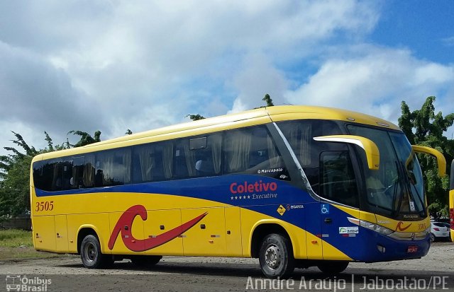 Coletivo Transportes 3505 na cidade de Jaboatão dos Guararapes, Pernambuco, Brasil, por André Luiz Araujo Silva. Número da foto: #3509429.