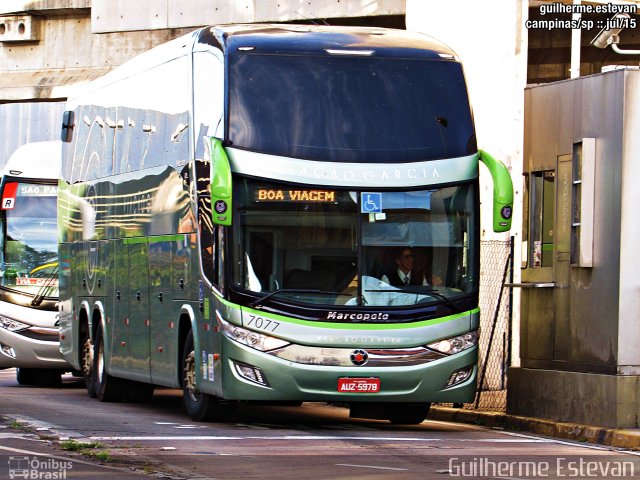 Viação Garcia 7077 na cidade de Campinas, São Paulo, Brasil, por Guilherme Estevan. ID da foto: 3508865.