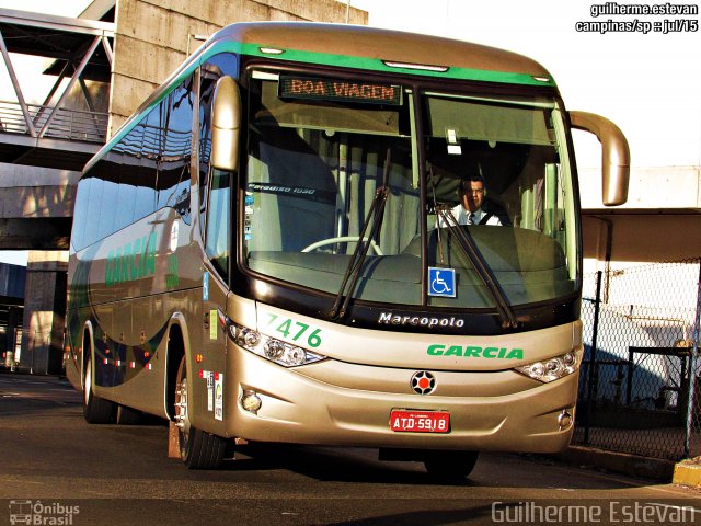 Viação Garcia 7476 na cidade de Campinas, São Paulo, Brasil, por Guilherme Estevan. Número da foto: #3508853.