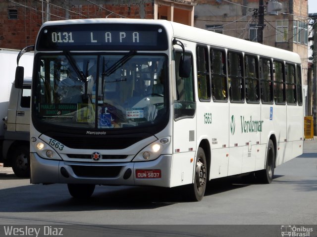 Transporte Verdemar 1563 na cidade de Salvador, Bahia, Brasil, por Wesley Diaz. Número da foto: #3473219.