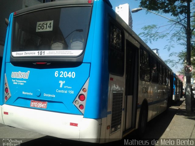TUPI - Transportes Urbanos Piratininga 6 2040 na cidade de São Paulo, São Paulo, Brasil, por Matheus de Melo Bento. Número da foto: #3473105.