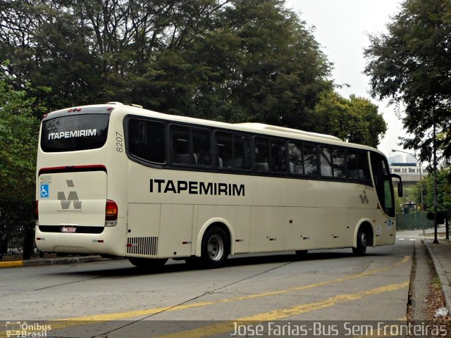 Viação Itapemirim 8207 na cidade de São Paulo, São Paulo, Brasil, por Junior Almeida. ID da foto: 3472357.