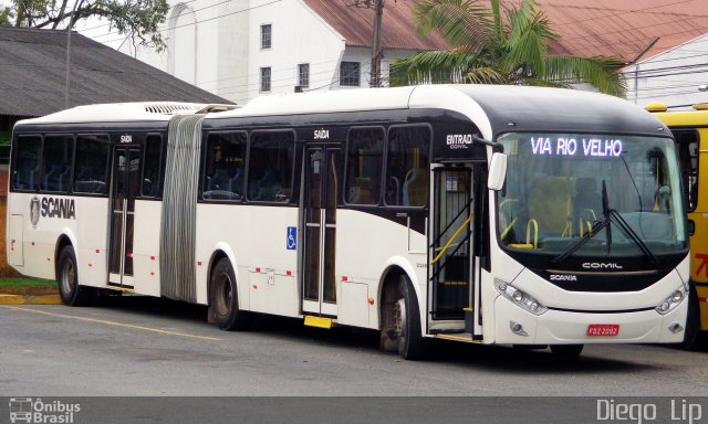 Gidion Transporte e Turismo TESTE (Scania K310) na cidade de Joinville, Santa Catarina, Brasil, por Diego Lip. ID da foto: 3512279.