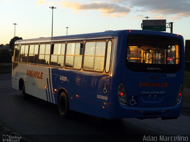 Univale Transportes U-0120 na cidade de Belo Horizonte, Minas Gerais, Brasil, por Adão Raimundo Marcelino. ID da foto: 3512222.