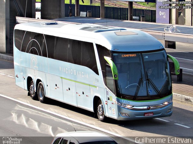 Viação Garcia 7106 na cidade de Campinas, São Paulo, Brasil, por Guilherme Estevan. ID da foto: 3514664.