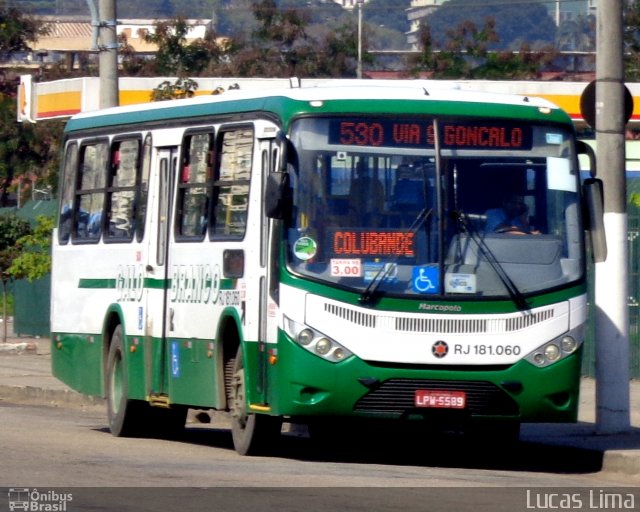 Viação Galo Branco RJ 181.060 na cidade de Niterói, Rio de Janeiro, Brasil, por Lucas Lima. Número da foto: #3514427.