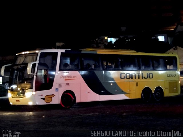 Empresa Gontijo de Transportes 12160 na cidade de Teófilo Otoni, Minas Gerais, Brasil, por Sérgio Augusto Braga Canuto. ID da foto: 3514032.