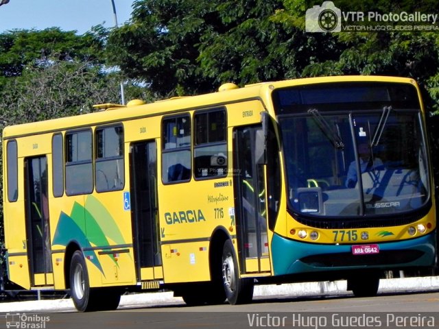 Viação Garcia 7715 na cidade de Maringá, Paraná, Brasil, por Victor Hugo Guedes Pereira. ID da foto: 3514855.