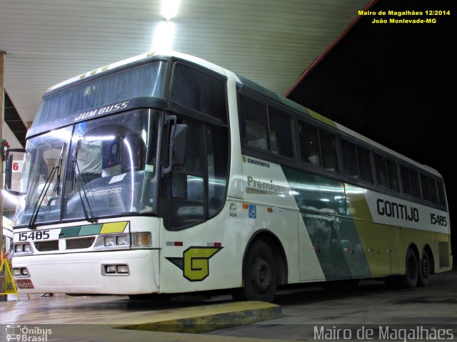 Empresa Gontijo de Transportes 15485 na cidade de João Monlevade, Minas Gerais, Brasil, por Mairo de Magalhães. ID da foto: 3514603.