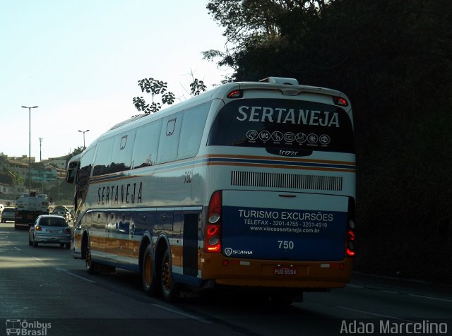 Viação Sertaneja 750 na cidade de Belo Horizonte, Minas Gerais, Brasil, por Adão Raimundo Marcelino. Número da foto: #3514906.