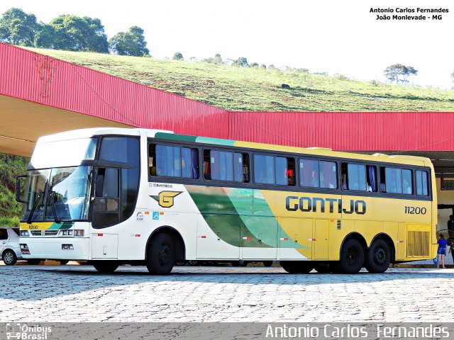 Empresa Gontijo de Transportes 11200 na cidade de João Monlevade, Minas Gerais, Brasil, por Antonio Carlos Fernandes. Número da foto: #3513397.