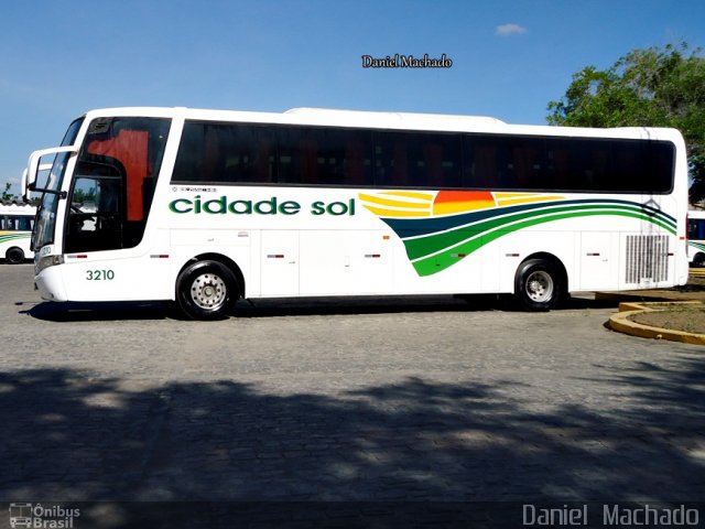 Viação Cidade Sol 3210 na cidade de Jequié, Bahia, Brasil, por Daniel  Machado. Número da foto: #3516693.