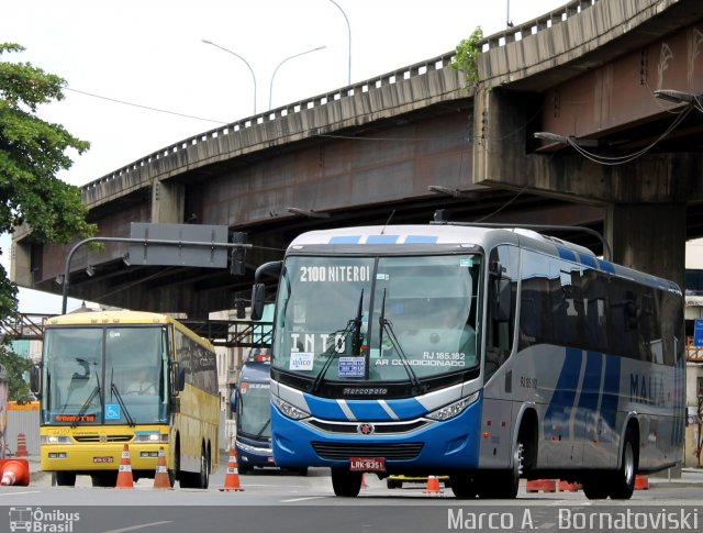 Viação Mauá RJ 185.182 na cidade de Rio de Janeiro, Rio de Janeiro, Brasil, por Marco A.   Bornatoviski. ID da foto: 3516290.