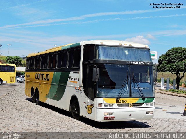 Empresa Gontijo de Transportes 15280 na cidade de João Monlevade, Minas Gerais, Brasil, por Antonio Carlos Fernandes. Número da foto: #3515880.