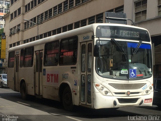 BTM - Bahia Transportes Metropolitanos 1407 na cidade de Salvador, Bahia, Brasil, por Luciano Diniz. Número da foto: #3518066.