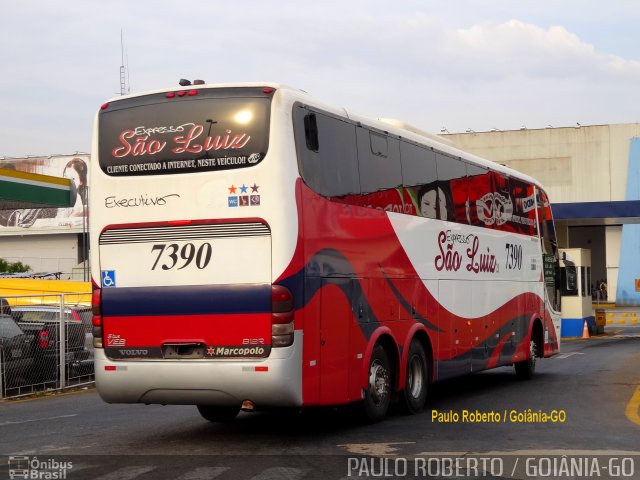 Expresso São Luiz 7390 na cidade de Goiânia, Goiás, Brasil, por Paulo Roberto de Morais Amorim. Número da foto: #3518111.