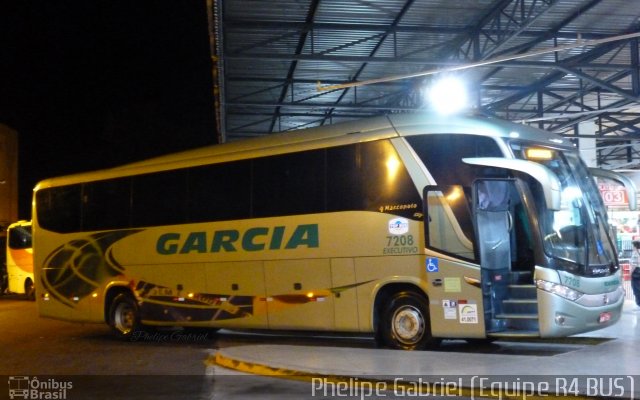 Viação Garcia 7208 na cidade de Presidente Prudente, São Paulo, Brasil, por Phelipe Gabriel Campos de Souza. ID da foto: 3518747.