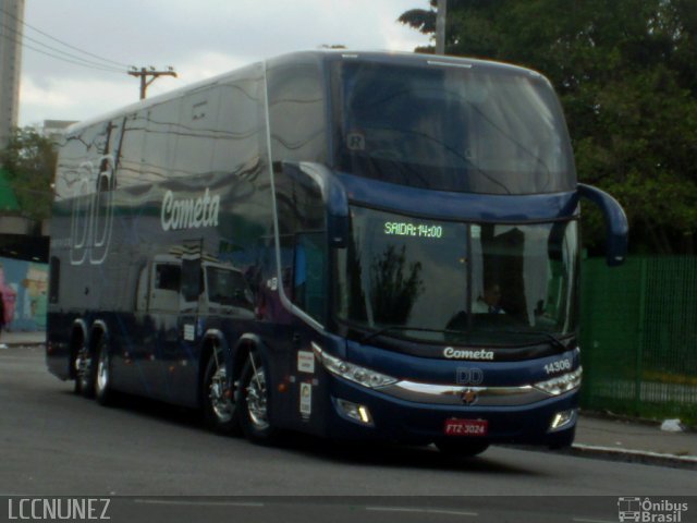 Viação Cometa 14306 na cidade de São Paulo, São Paulo, Brasil, por Luis Nunez. Número da foto: #3519126.