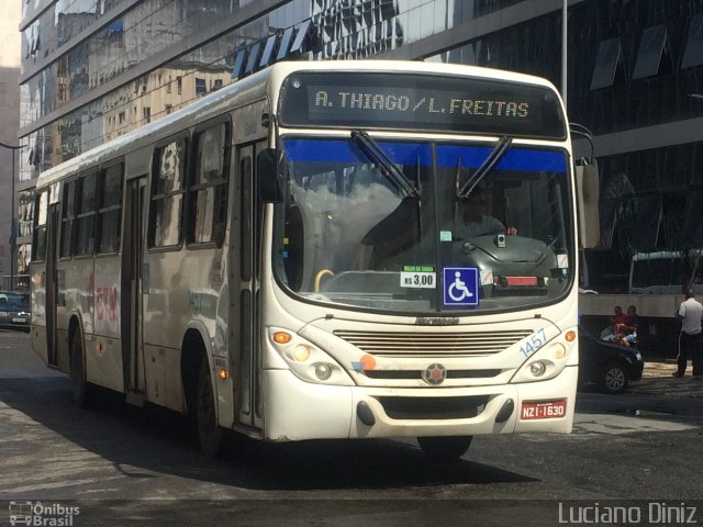 BTM - Bahia Transportes Metropolitanos 1457 na cidade de Salvador, Bahia, Brasil, por Luciano Diniz. ID da foto: 3518071.